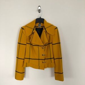 People Like Frank Yellow Plaid Blazer Size 10